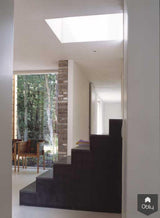 villa bergen - trap-Paul Seuntjens Architectuur + Interieur-alle,boszicht,centrale hal,Entree hal trap,vide-OBLY