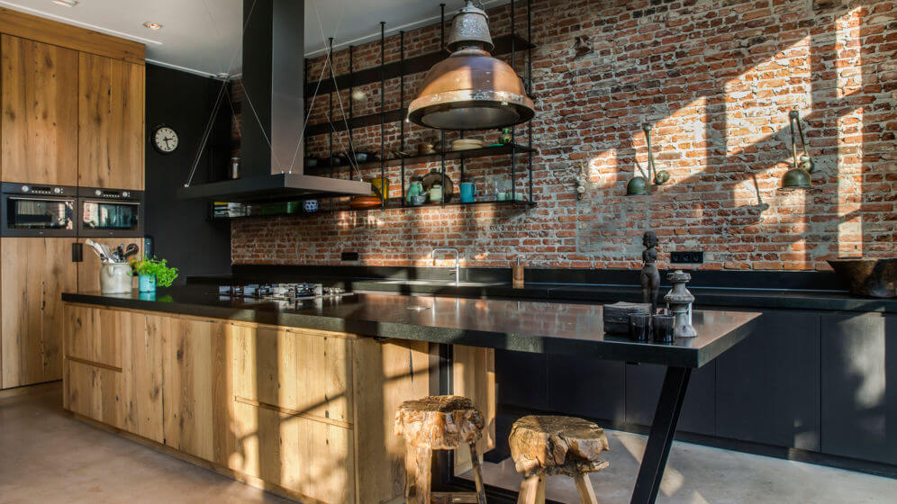 stoere industriële keuken