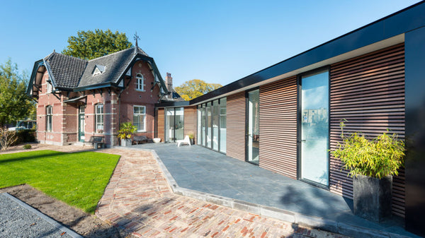 moderne aanbouw monumentale woning