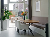 Maatwerk keuken met olijfhout en witte fronten