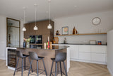 Bronzen stalen kozijnen & houten gevelbekleding-JAREN 30 ARCHITECT-interieur ontwerp,leefkeuken,moderne aanbouw,renovatie,stalen kozijnen,woning uitbreiding-Renovatie jaren 30 woning met moderne aanbouw-OBLY