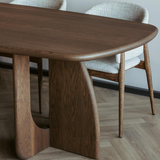 Deense ovale eettafel van eiken in walnootkleur-Lijn M-Deense ovale eettafel,Design eettafel,Eetkamer,eettafel,Eiken eettafel,Houten eettafel,Massief eiken tafel,Ovale eettafel eiken,Walnoot eettafel-Deense ovale eettafel eiken – walnoot-OBLY