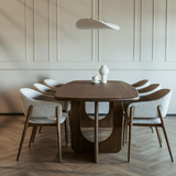 Deense ovale eettafel van eiken in walnootkleur-Lijn M-Deense ovale eettafel,Design eettafel,Eetkamer,eettafel,Eiken eettafel,Houten eettafel,Massief eiken tafel,Ovale eettafel eiken,Walnoot eettafel-Deense ovale eettafel eiken – walnoot-OBLY