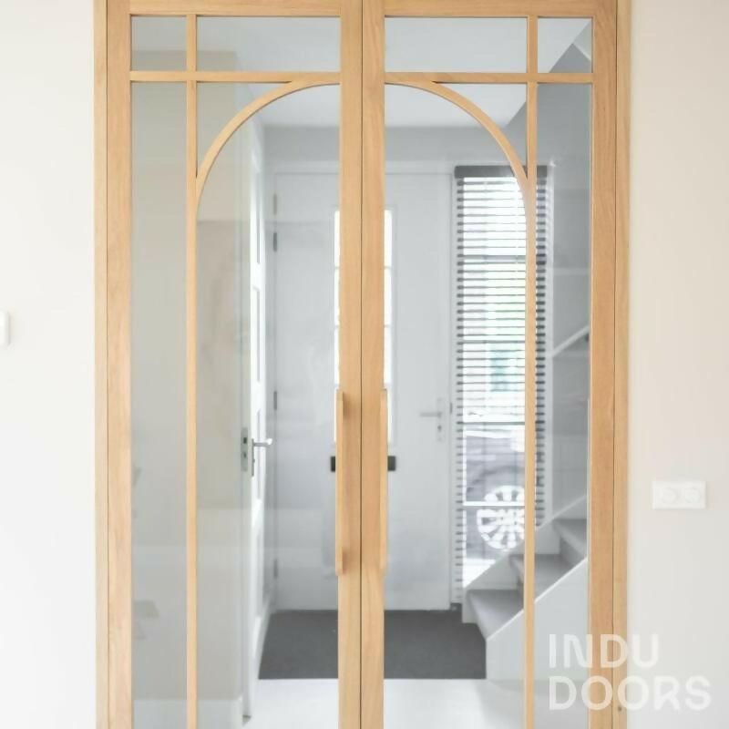 Dubbele eiken scharnierdeuren-OBLY-Entree,hal,trap-Dubbele eiken scharnierdeuren-OBLY