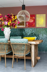 Een Outdoor Office met Stijlvol Interieurontwerp-Wendy Verhaegh Interior Design-Aanbouw-Tuinhuis, Outdoor Office en Eetruimte met Stijl -OBLY