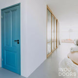 Eiken afscheidingswand met ribglas-INDU DOORS-Aanbouw,eikenhout,Entree,hal,modern design,ribglas,scheidingswand,schuifdeur,trap-Eiken afscheidingswand met ribglas-OBLY
