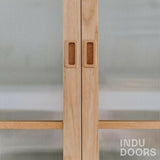 Eiken afscheidingswand met ribglas-INDU DOORS-Aanbouw,eikenhout,Entree,hal,modern design,ribglas,scheidingswand,schuifdeur,trap-Eiken afscheidingswand met ribglas-OBLY