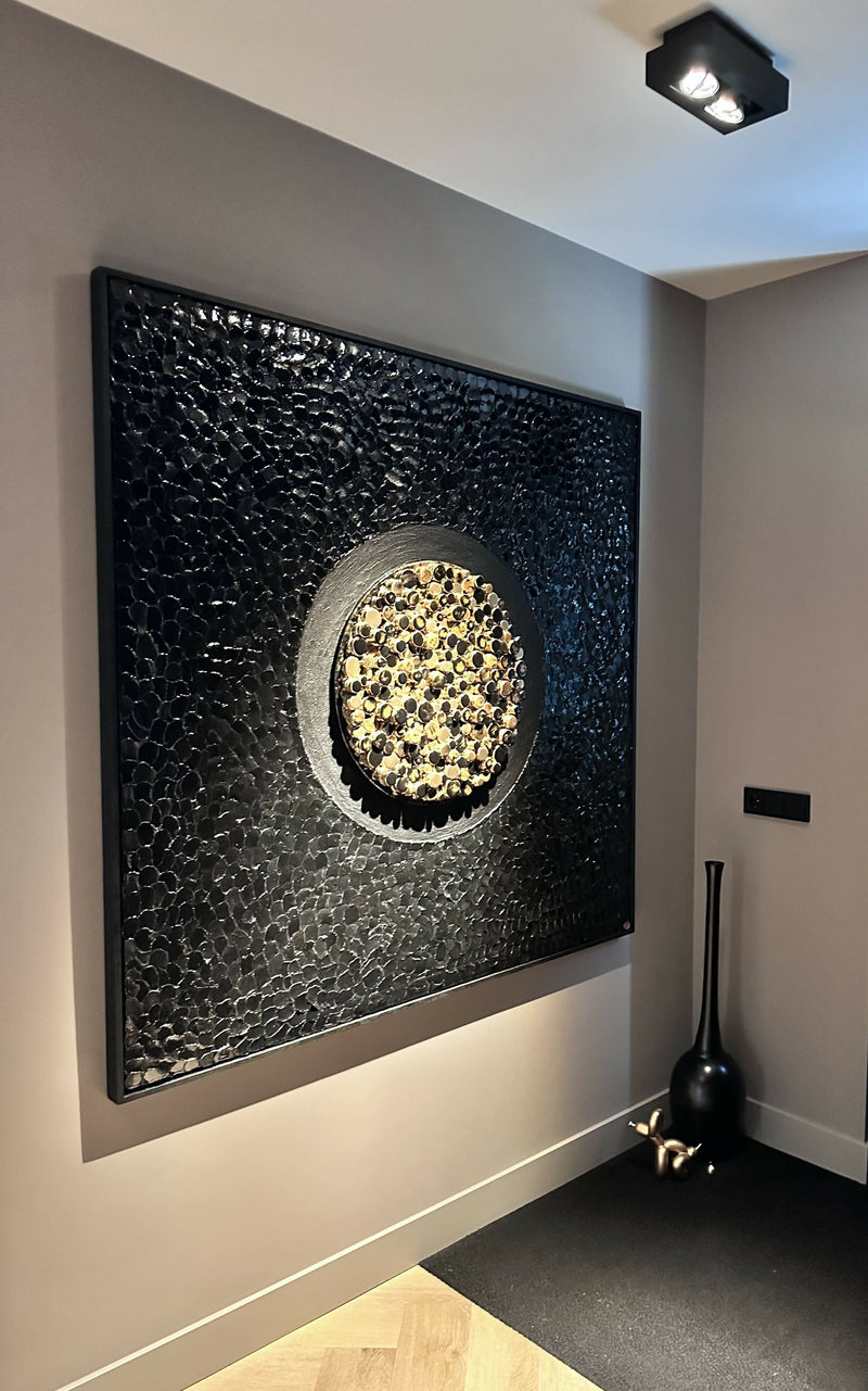 Eyecatcher Mystic Eyes, Eyecatcher Onyx Black en ‘Eyecatcher Mystic Black’ ( drie unieke designs special voor verschillende opdrachtgevers ontworpen)-No-Ending Art by Indira Noëlle-Eyecatcher Mystic Eyes-OBLY