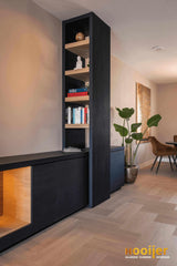 Haard met maatwerk interieur-Hooijer-woonkamer-Haard met maatwerk interieur-OBLY
