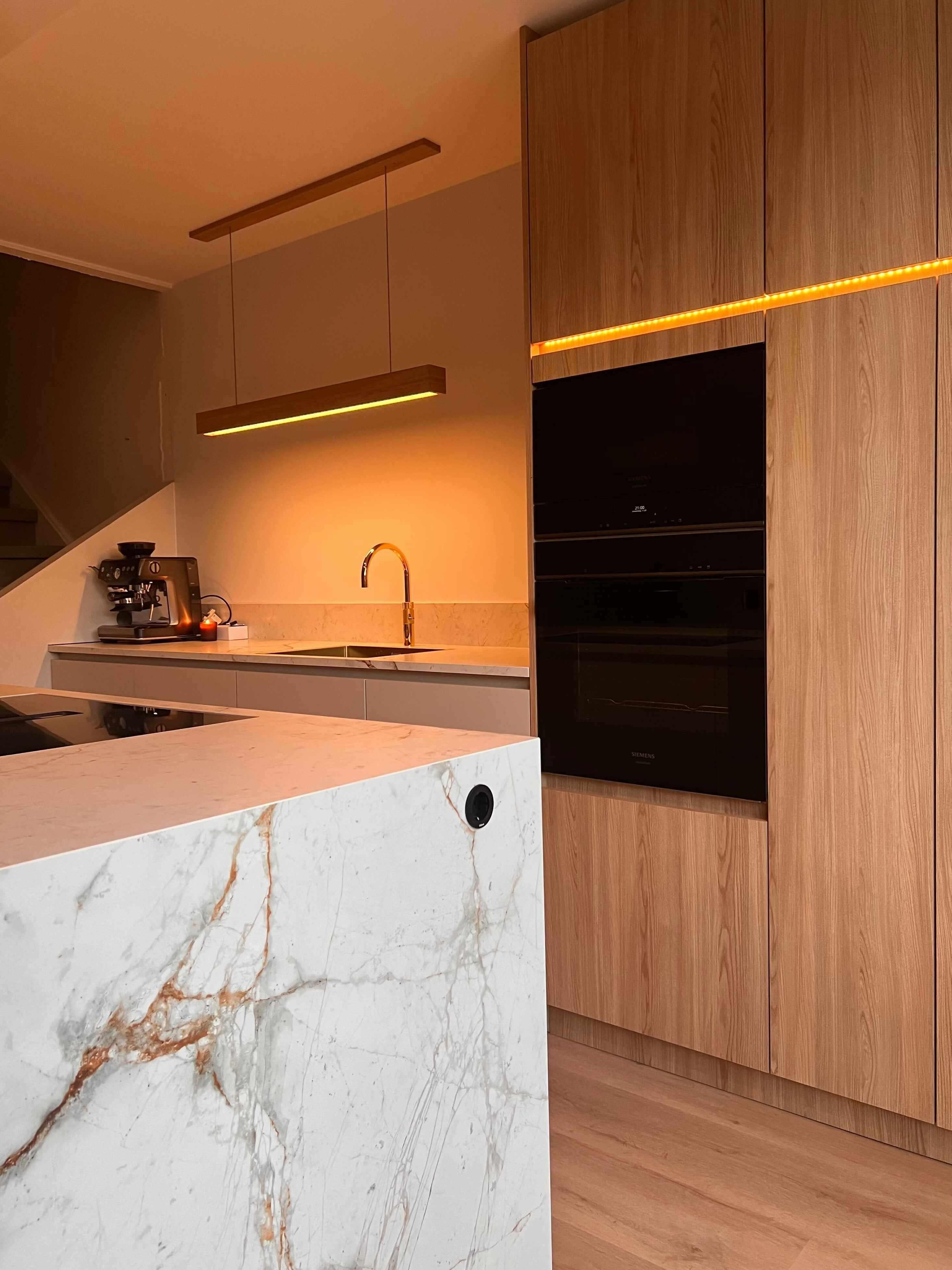 Herindeling Leefruimte naar Woonkeuken-MICK MATCH-Functioneel design,Interieur,Keuken,Sfeerverlichting,Wandkast-Herindeling van de Leefruimte naar een Tuingerichte Woonkeuken-OBLY
