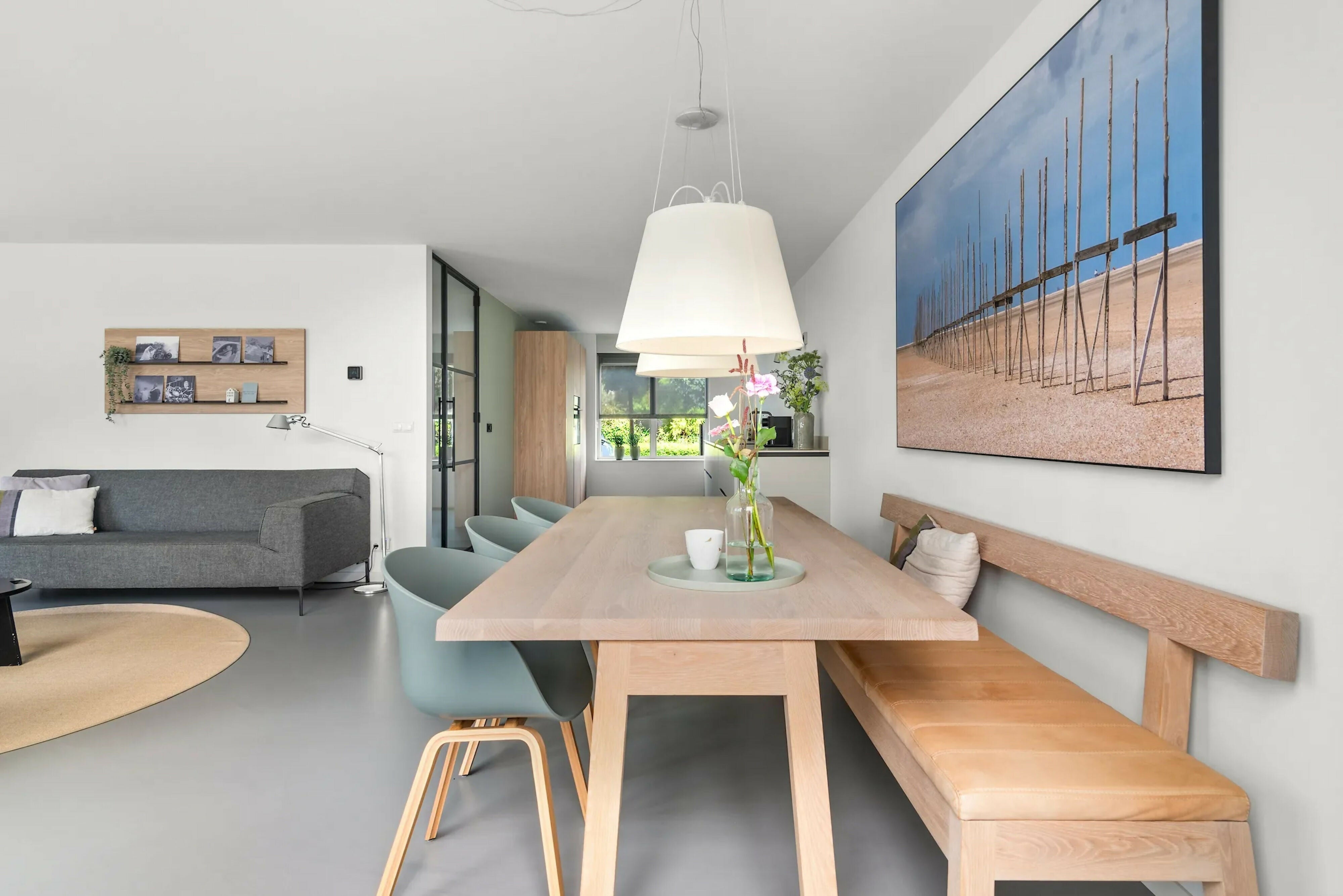 Interieurontwerp woning – Goutum-De Binnenstudio-gang,keuken,twee onder 1 kap,woonkamer-Interieurontwerp Woonkamer – Stoer, Strak & Warm-OBLY