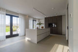 Japandi Keuken met Notenhout-OBLY-keuken-Japandi Keuken met Notenhout, Stalen Koffienis en Dekton Alabrium-OBLY