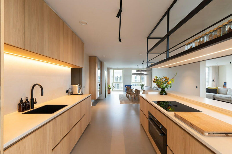 Japandi Penthouse met Moderne Accenten in Amsterdam-OBLY-Keuken,Penthouse-OBLY