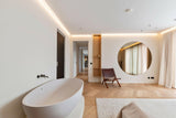 Japandi Penthouse met Moderne Accenten in Amsterdam-Studio Boud-japandi interieur,Keuken,luxe appartement,minimalistisch wonen,modern interieur,natuurlijke materialen,Penthouse-OBLY