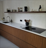 Japandi woonhuis met Lavasteen gietvloer Pearl in Waalre-Berkers Vloeren-Gietvloer,gietvloer interieur,gietvloer MIX kleur,gietvloer villa,gietvloer woning,gietvloer woonkamer-Lavasteen gietvloer Pearl in Japandi woning Waalre-OBLY
