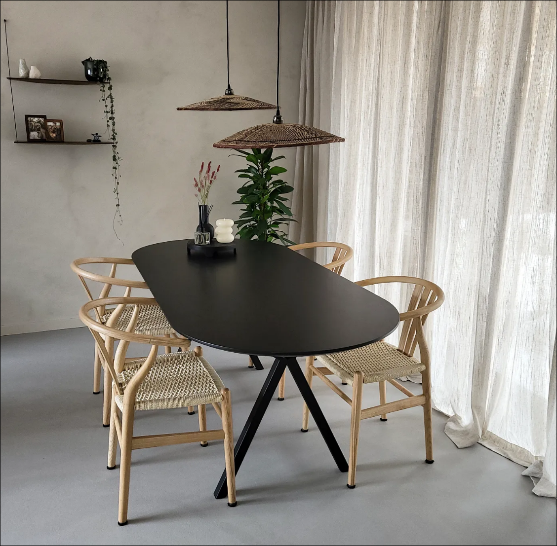 Japandi woonhuis met Lavasteen gietvloer Pearl in Waalre-Berkers Vloeren-Gietvloer,gietvloer interieur,gietvloer MIX kleur,gietvloer villa,gietvloer woning,gietvloer woonkamer-Lavasteen gietvloer Pearl in Japandi woning Waalre-OBLY