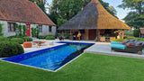 Landelijke Tuin met Verouderde Travertin Apulia Ivory-Van den Heuvel & Van Duuren-landelijke tuin,luxe tuin ontwerp,Tuin,tuin met zwembad,tuin met zwembad en terras,zwembad met natuursteen-OBLY