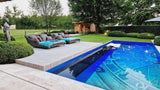 Landelijke Tuin met Verouderde Travertin Apulia Ivory-Van den Heuvel & Van Duuren-landelijke tuin,luxe tuin ontwerp,Tuin,tuin met zwembad,tuin met zwembad en terras,zwembad met natuursteen-OBLY