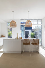 Lichte uitbouw met moderne woonkeuken-Nine | Ontwerp jouw droomhuis-Aanbouw,Eetkamer,Keuken met kookeiland,moderne aanbouw,stalen deuren,uitbouw woning,woonkeuken-Lichte uitbouw met woonkeuken | NINE-OBLY