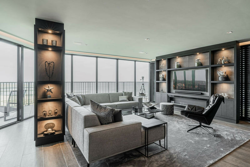 Luxe Interieur met Uitzicht op Zee-OBLY-Keuken,Villa,Woonkamer-OBLY