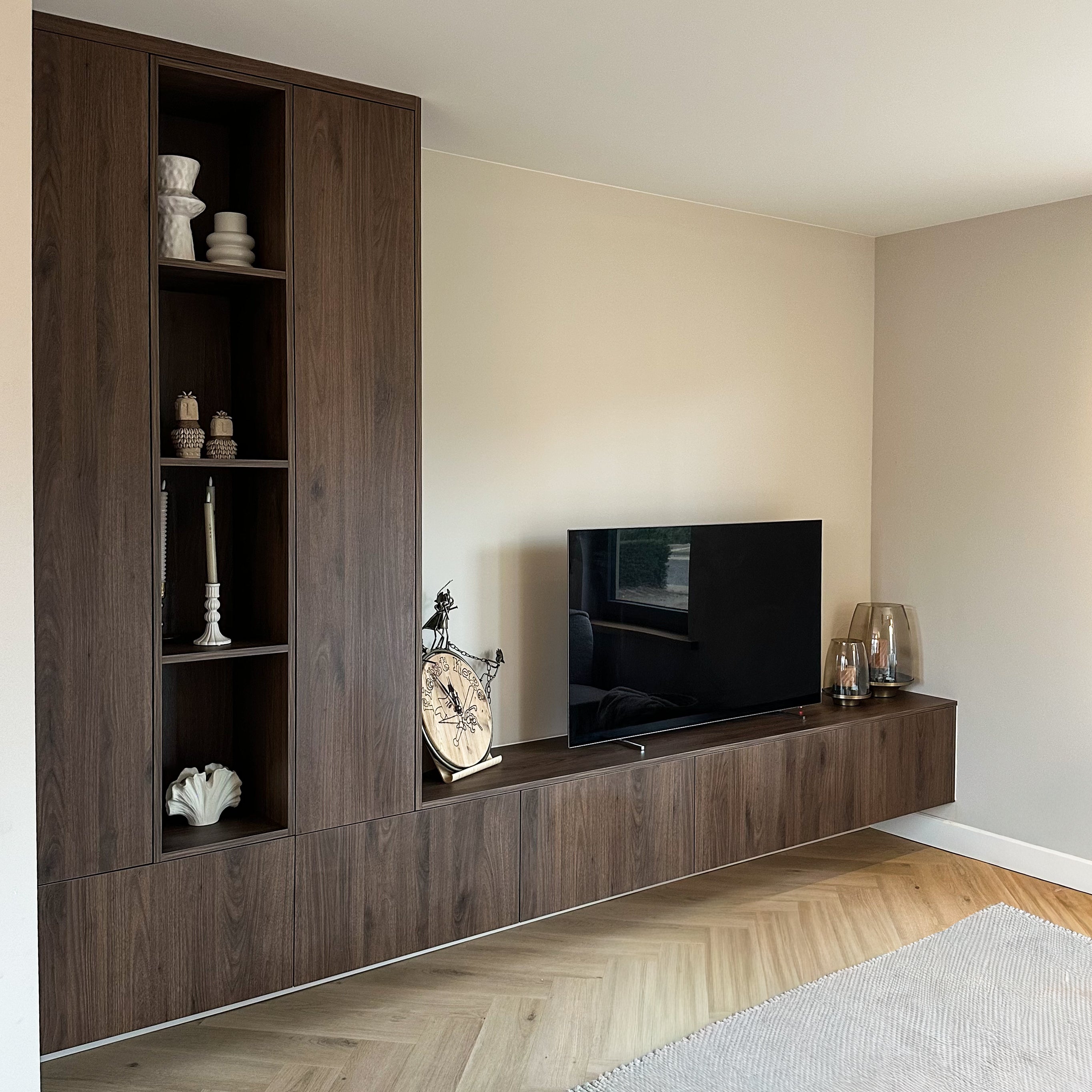Maatwerk Kastenwand en TV-Meubel | Modern Interieur-BVDK maatwerk-Interieur-OBLY