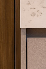 Maatwerk designkeuken met warm hout en natuursteen-Hout en Vorm-design keuken,interieur keuken design,Keuken,maatwerk keuken,natuursteen werkblad-Maatwerk designkeuken met hout en natuursteen-OBLY