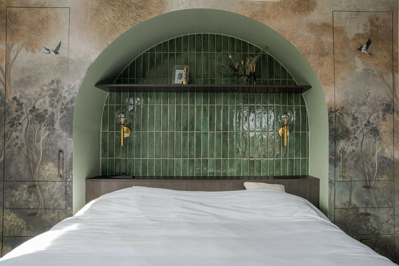 Maatwerk slaapkamer met boognis en geïntegreerde opbergruimte-BVDK maatwerk-Geïntegreerde kasten,Maatwerk slaapkamer,Slaapkamer-Maatwerk Boognis met Geïntegreerde Kasten in Slaapkamer-OBLY