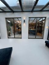 Maatwerk stalen glazen deur met rond detail-boermetaal-Woonkamer-OBLY