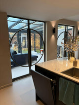 Maatwerk stalen glazen deur met rond detail-boermetaal-Woonkamer-OBLY