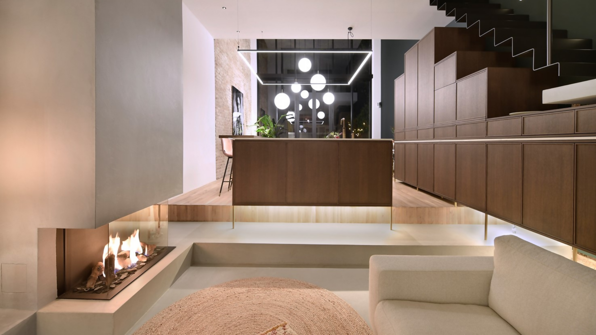 Microcement voor overal in huis-Motion gietvloeren-betonlook vloer,Gietvloer,Loft,microcement badkamer keuken woonkamer,microcement vloer,microcement wanden,moderne interieurafwerking,Motion Concrete Quartz,onderhoudsvriendelijke vloer,waterdichte vloer,Woonkamer-Microcement voor overal in huis-OBLY