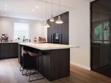 Modern Wonen met Natuurlijke Elementen-Anselm Oome Interieurbouw-design verlichting,Houtlook,houtlook keuken.,Keuken,keukens,moderne keuken,natuursteen werkblad,open leefruimte,Tajmahal,Woonkamer-OBLY