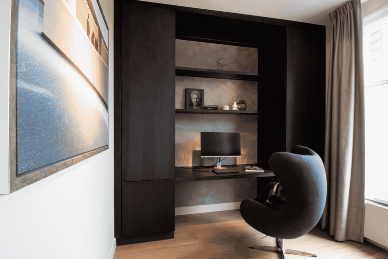 Modern Woonkamerinterieur met Luxe Maatwerk Kast-lcarchitects-Woonkamer-OBLY