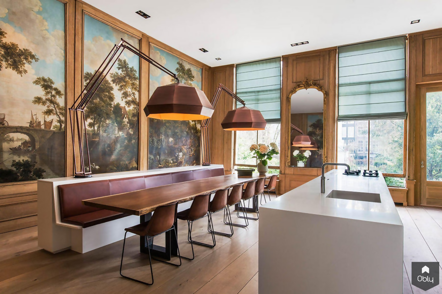 Modern en monumentaal wonen aan de gracht-Studio Ruim-Keuken-Restauratie van een Monumentaal Grachtpand -OBLY