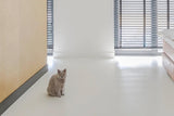 Modern interieur met lichte gietvloer en natuurlijke materialen-Glad gietvloeren-lichte gietvloer,minimalistisch wonen,modern interieur,natuurlijke materialen,open leefruimte-Lichte gietvloer in modern interieur-OBLY