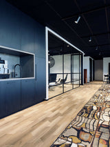 Moderne Kantoorruimte met Designaccenten-L4 Elvire-woonkamer-Herinrichting Moderne Kantoorruimte met Design Tapijt & Glazen Wanden-OBLY