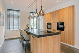 Moderne Keuken met Belgisch Hardsteen Look-Van den Heuvel & Van Duuren-Keuken,keuken met eiland,keuken met houten kasten,keuken met natuursteen blad,luxe keuken interieur,moderne keuken-OBLY