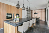 Moderne Keuken met Belgisch Hardsteen Look-Van den Heuvel & Van Duuren-Keuken,keuken met eiland,keuken met houten kasten,keuken met natuursteen blad,luxe keuken interieur,moderne keuken-OBLY