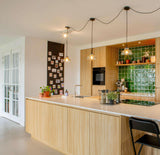 Moderne Keuken met Diresco Terrazzo en RVS Accessoires-Hout en Vorm-Keuken-Moderne Keukenrenovatie met Diresco Terrazzo en RVS Accessoires-OBLY