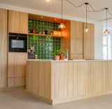 Moderne Keuken met Diresco Terrazzo en RVS Accessoires-Hout en Vorm-Keuken-Moderne Keukenrenovatie met Diresco Terrazzo en RVS Accessoires-OBLY