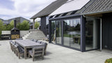 Moderne Schuurwoning met Serre-Solarlux Nederland BV-aluminium serre,binnen buiten wonen,glazen serre,moderne serre,serre aanbouw,serre design,serre inspiratie,serre met schuifpui,serre woning,woonserre-OBLY