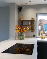 Moderne zwarte keuken met kookeiland-Witteveen interieur architecten-design keuken,Keuken,luxe keuken,maatwerk keuken,moderne woonkeuken,zwarte keuken-Moderne Zwarte Keuken met Kookeiland op Maat-OBLY