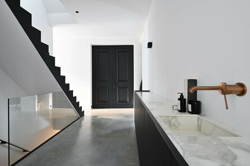 Prachtige balustrade in moderne woning-Overveld Glas-Entree,hal,Trap-Prachtige balustrade in moderne woning-OBLY