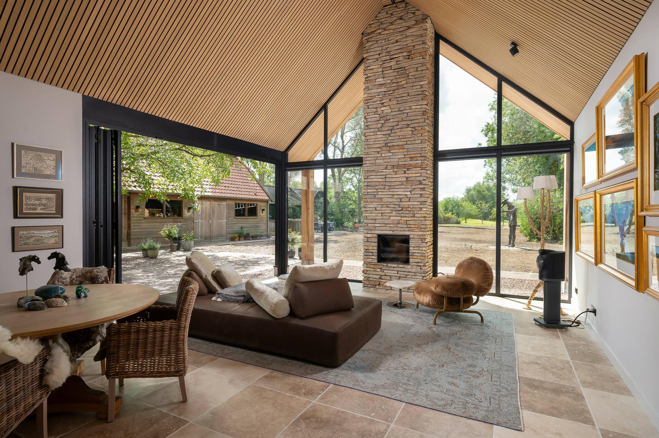 Rustieke serre met tuinkamer in Noordlaren-Busscher Serrebouw-landelijke serre,moderne serre,Serre,serre aanbouw,serre met glasgevel,serre met uitzicht-Rustieke serre met tuinkamer in Noordlaren-OBLY