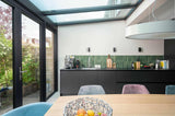 Rustieke woonkeuken met vouwwand-Busscher Serrebouw-Keuken,keuken met glazen aanbouw,keuken met lichtstraat,keuken met tuinverbinding,moderne woonkeuken,woonkeuken met serre-Rustieke woonkeuken met vouwwand-OBLY