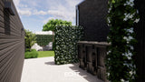 Sfeervolle tuin met royale overkapping