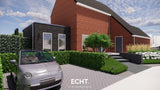 Sfeervolle tuin met royale overkapping