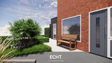 Sfeervolle tuin met royale overkapping