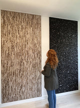 Uniek maatwerk karakteristieke woonboerderij-Viveau - fine wall design-handgemaakt,mosselschelpen,natuurlijke materialen,wandbekleding-wandbekleding van scheermessen en mosselschelpen-OBLY