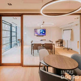 Uniek project in een kantoorpand-INDU DOORS-eikenhout,Entree,hal,kantoor,moderne afwerking,scheidingswand,trap-Uniek project in een kantoorpand-OBLY