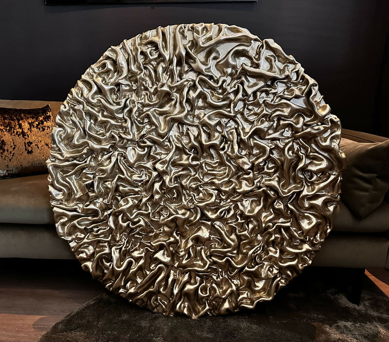 Velvet Grey’, ‘Golden Sun’ & het ‘3 Luik 3D Abstract Clay Art-No-Ending Art by Indira Noëlle-Velvet Grey-OBLY